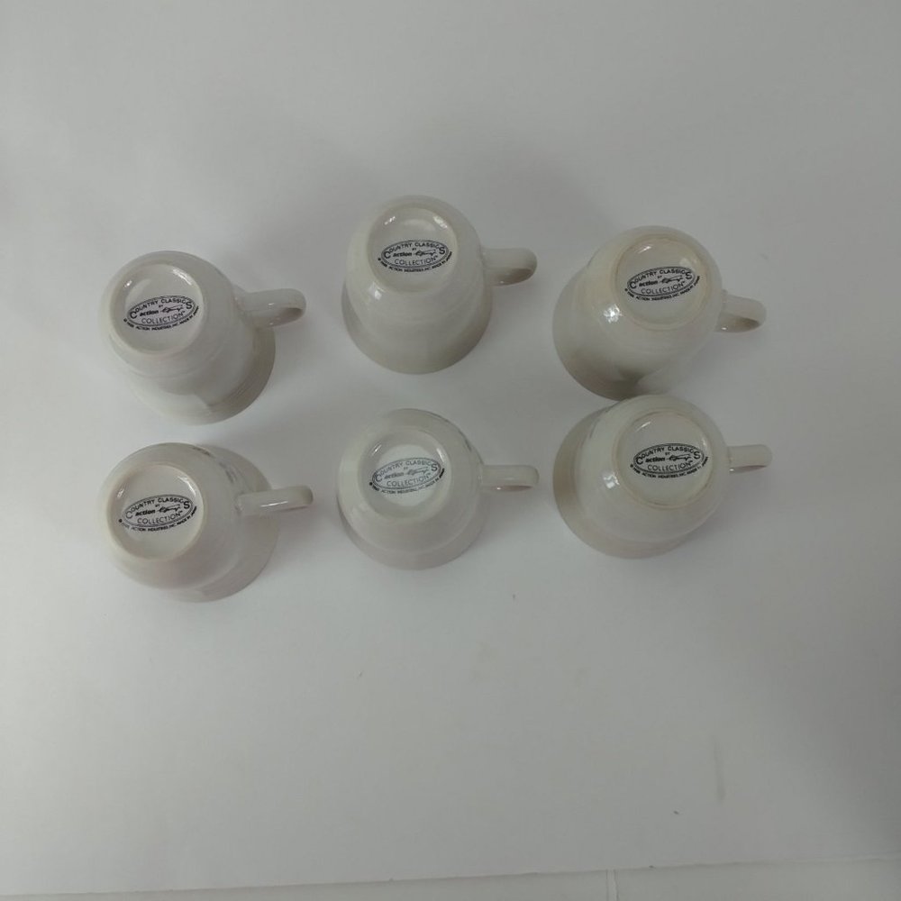 Country Classics Collection By Action Goose/Duck/Floral 6 Coffee Cups  Vintage - Picture 7 of 7